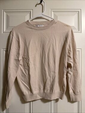 Zara Kids Crewneck Sweatshirt in Light Beige